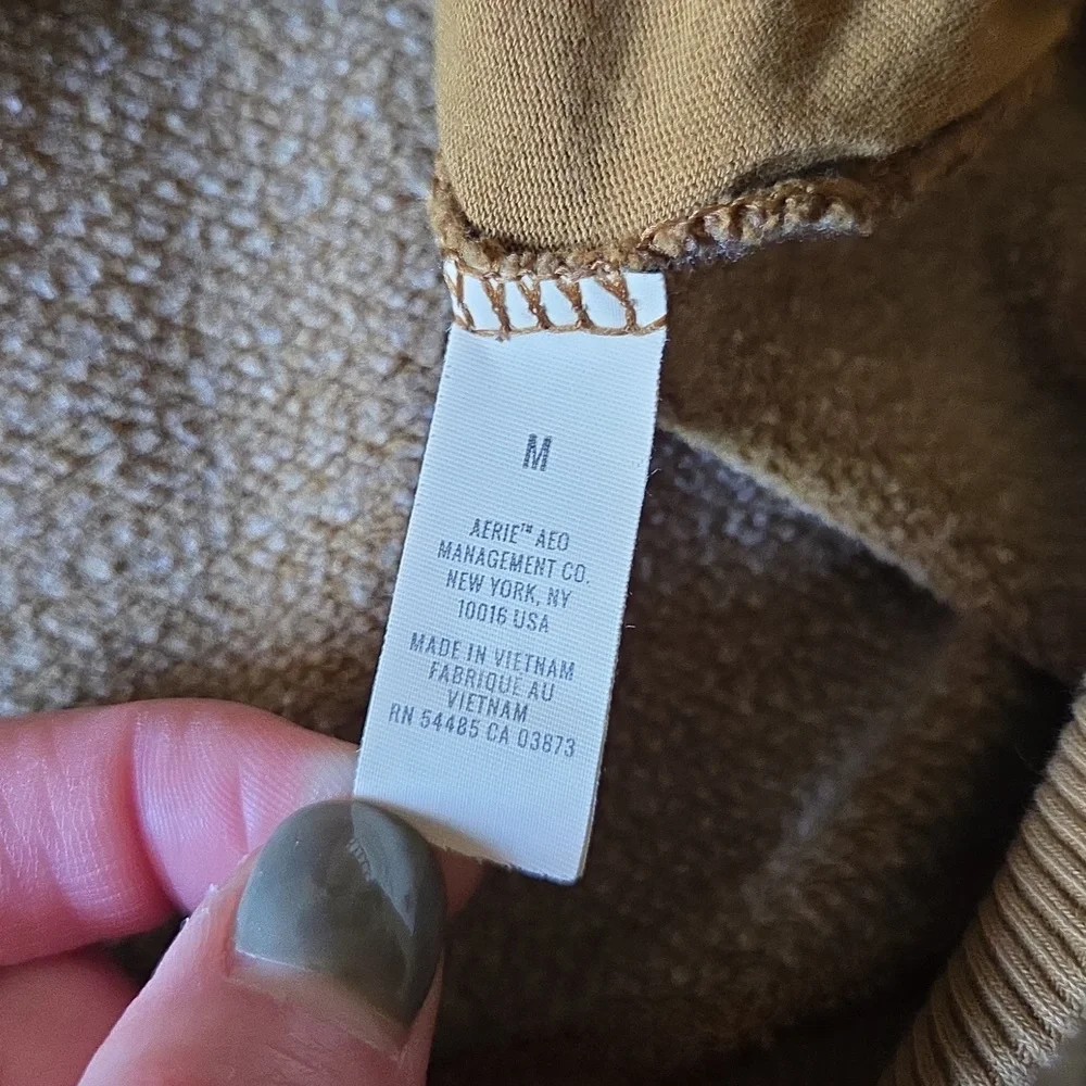 Aerie Mountain Season Oversized Cloud Fleece Mock Neck Pocket Sweatshirt Shacket - Picture 8 of 14